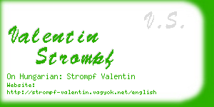 valentin strompf business card